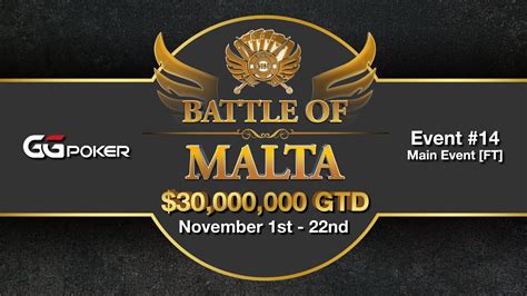 battle of malta poker 2020